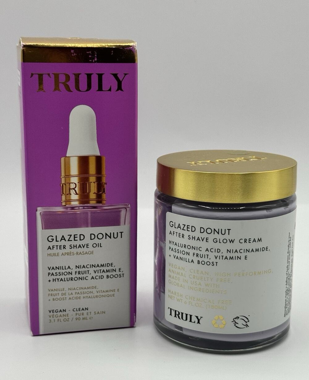 Truly Beauty Glazed Donut 2 Piece Facial Serum + After Shave Glow Cream NEW